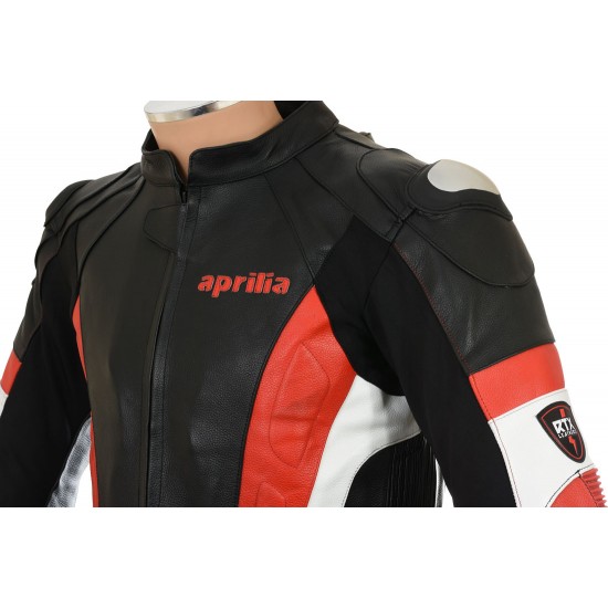 Aprilia Racing RSV Motorcycle Leather Jacket 