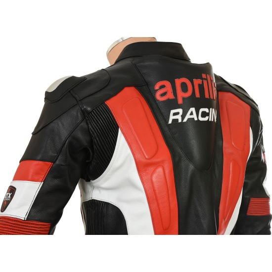Aprilia Racing RSV Motorcycle Leather Jacket 