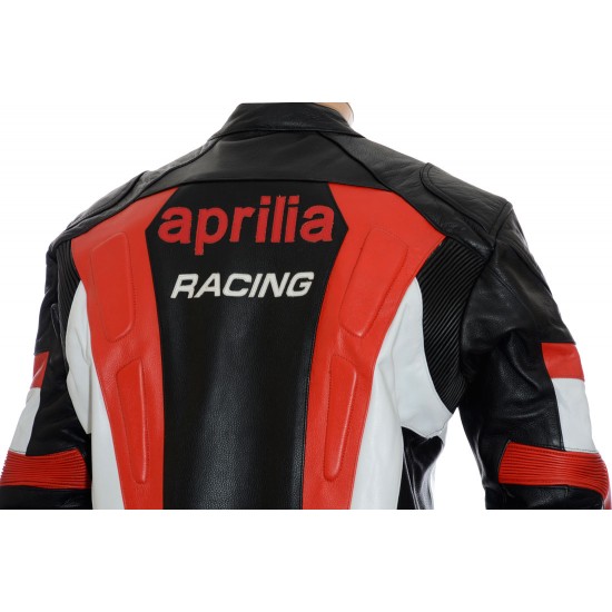 Aprilia Racing RSV Motorcycle Leather Jacket 