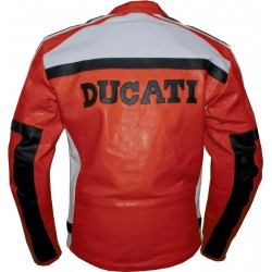 Ducati RED Classic Leather Motorcycle Jacket