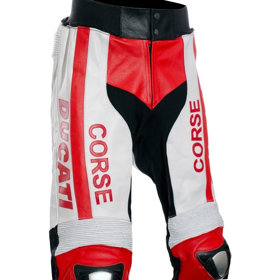 Ducati Corse Tri Color Leather Motorcycle Trouser