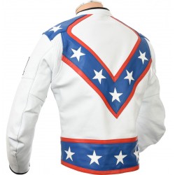 Evel Knievel Star Spangled Armored Biker Leather Jacket Evel Knievel Star Spangled Armored Biker Leather Jacket