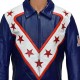 Evel Knievel Legendary Wembley Stadium Tribute Blue Leather Jacket