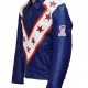 Evel Knievel Legendary Wembley Stadium Tribute Blue Leather Jacket