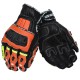 RTX Super Moto ORANGE Pro Short Biker Leather Gloves RTX Super Moto ORANGE Pro Short Biker Leather Gloves