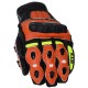 RTX Super Moto ORANGE Pro Short Biker Leather Gloves