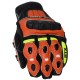 RTX Super Moto ORANGE Pro Short Biker Leather Gloves RTX Super Moto ORANGE Pro Short Biker Leather Gloves