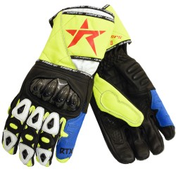 RTX Nexus 5 FLORO BLUE Track Pro Leather Motorcycle Gloves RTX Nexus 5 FLORO BLUE Track Pro Leather Motorcycle Gloves
