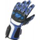 RTX Sports Pro Vented Blue Leather Biker Gloves
