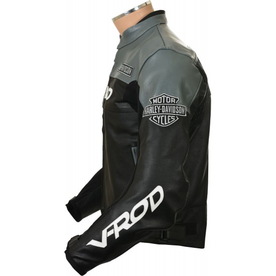 Harley Davidson Grey VROD Leather Jacket