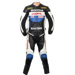 Honda Racing CBR BLUE Motorcycle Leather Suit Honda Racing CBR BLUE Motorcycle Leather Suit