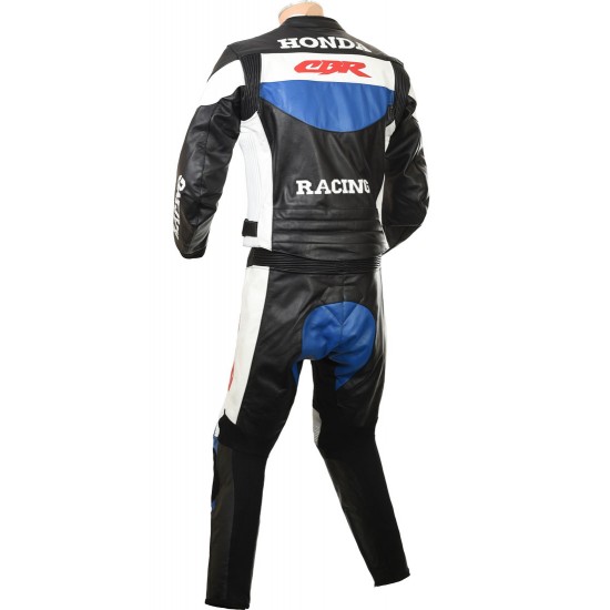 Honda Racing CBR BLUE Motorcycle Leather Suit Honda Racing CBR BLUE Motorcycle Leather Suit