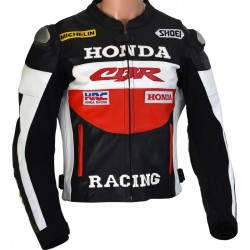 Honda CBR Racing Red Biker Leather Jacket