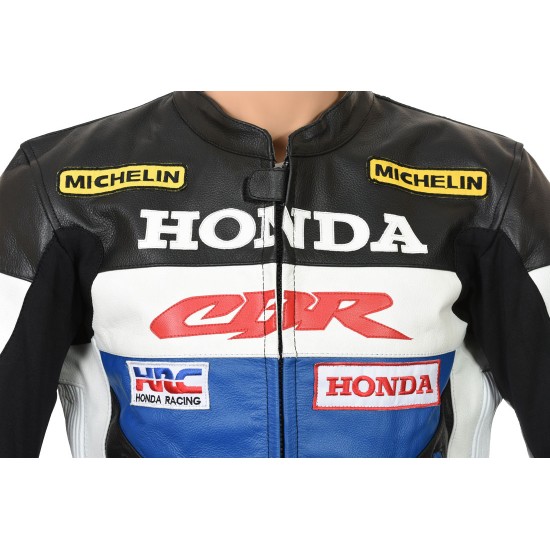 Honda CBR Racing Blue Leather Jacket