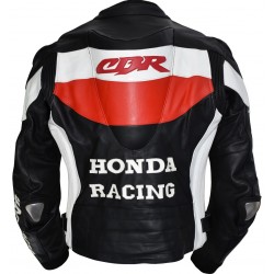 Honda CBR Racing Red Biker Leather Jacket
