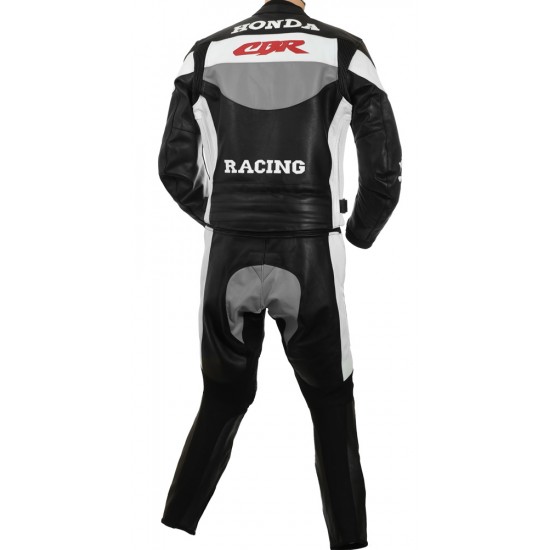 Honda CBR GREY Leather Motorcycle Suit Honda CBR GREY Leather Motorcycle Suit