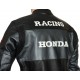 Honda Racing Classic Wings Leather Motorcycle Jacket