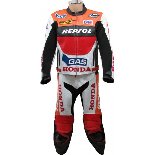 Honda Repsol Gas Classic Leather Biker Suit