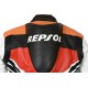 Classic Honda Repsol Gas Moto GP Leather Biker Suit