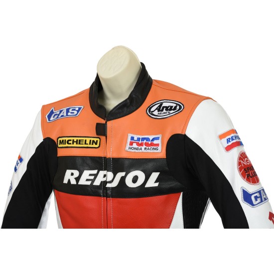 Classic Honda Repsol Gas Leather Biker Suit