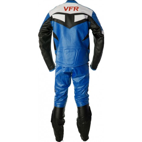 Honda VFR BLUE Motorcyle Leather Suit