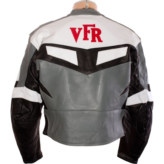 Honda VFR Grey Sportsbike Leather Jacket