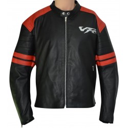 Honda VFR Special Edition Black & Red Touring Classic Leather Motorcycle Jacket
