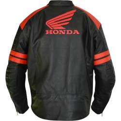 Honda VFR Special Edition Black & Red Touring Classic Leather Motorcycle Jacket