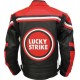 Lucky Strike Red & Black Biker Leather Suit Lucky Strike Red & Black Biker Leather Suit