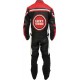 Lucky Strike Red & Black Biker Leather Suit Lucky Strike Red & Black Biker Leather Suit