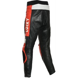 Lucky Strike Red Leather Motorcycle Trousers Lucky Strike Red Leather Motorcycle Trousers