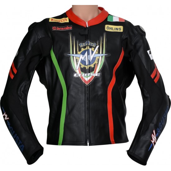 MV Agusta Special Edition Leather Motorcycle Biker Jacket