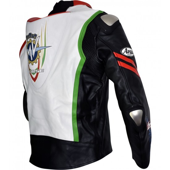 MV Agusta Special Edition Leather Motorcycle Biker Jacket