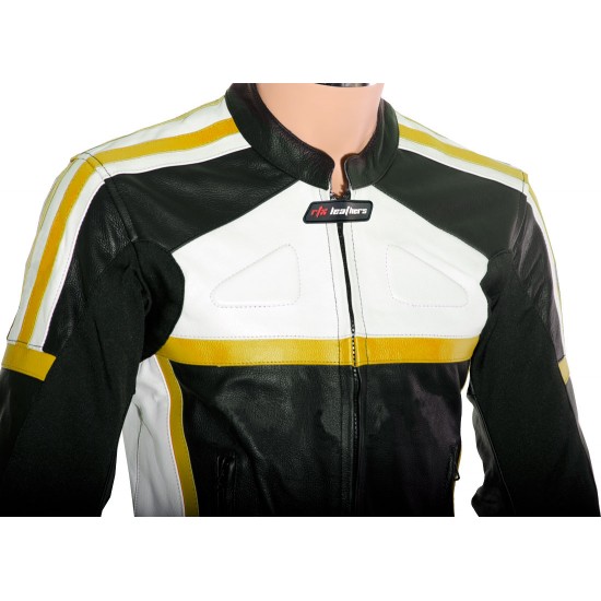 RTX Classic Sport YELLOW Racing Leather Suit