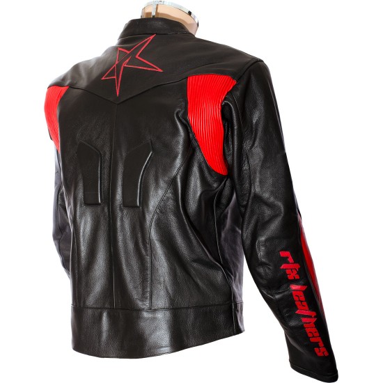 RTX Force One Red Black Leather Jacket RTX Force One Red Black Leather Jacket