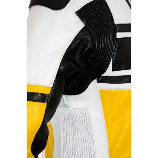 YELLOW Kenny Roberts Leguna Seca Biker Leather Jacket