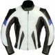 RTX Motocross White Leather Motorcycle Jacket