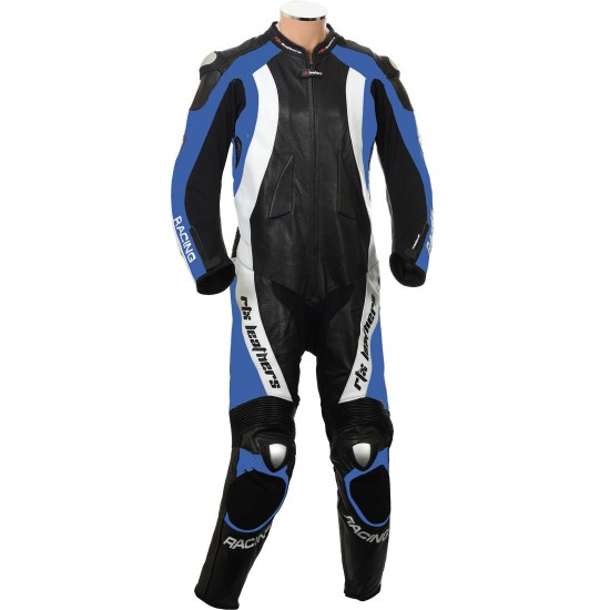 RTX Aero Evo BLUE Racing One Piece Race Leathers Suit RTX Aero Evo BLUE Racing One Piece Race Leathers Suit