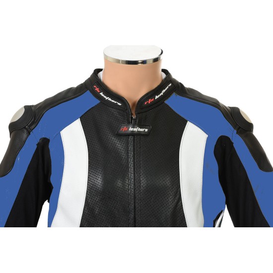 RTX Aero Evo BLUE Racing One Piece Race Leathers Suit RTX Aero Evo BLUE Racing One Piece Race Leathers Suit