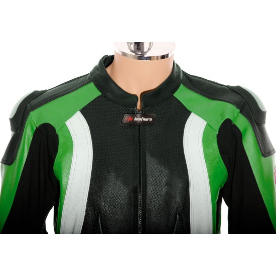 RTX Aero Evo GREEN Racing Leather Suit RTX Aero Evo GREEN Racing Leather Suit