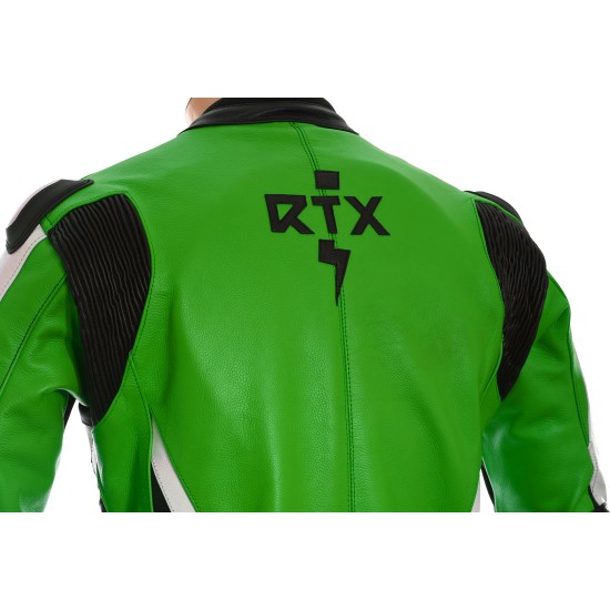RTX AKIRA Green Leather Motorcycle Jacket RTX AKIRA Green Leather Motorcycle Jacket