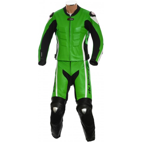 RTX Akira Green CE Leather Biker SUIT