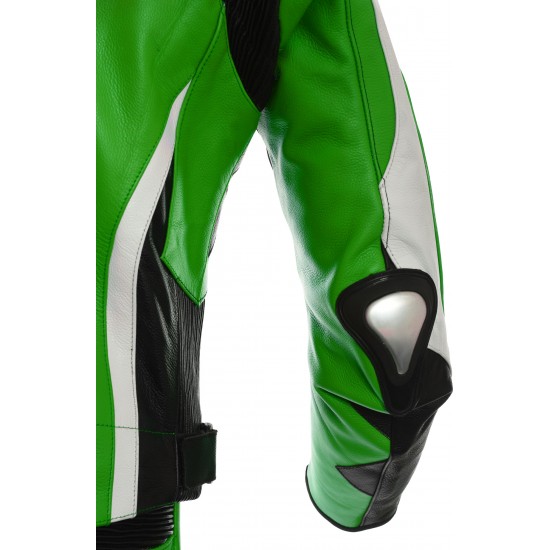 RTX Akira Green CE Leather Biker SUIT