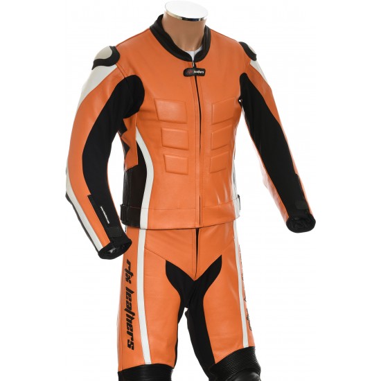 RTX Akira Orange CE Leather Biker SUIT