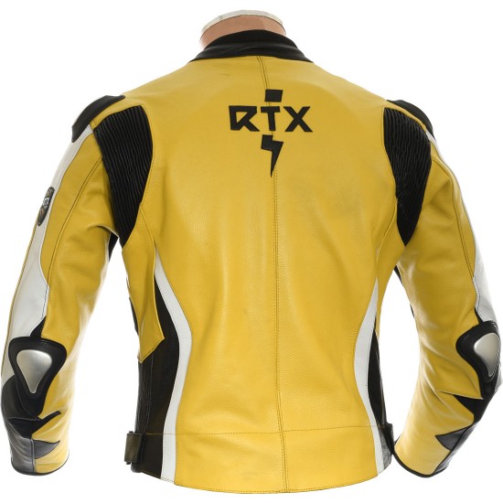 RTX AKIRA Yellow Leather Motorcycle Jacket
