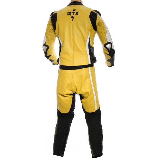 RTX Akira Yellow CE Leather Biker SUIT
