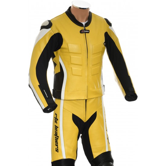 RTX Akira Yellow CE Leather Biker SUIT
