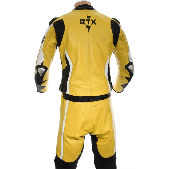 RTX Akira Yellow CE Leather Biker SUIT