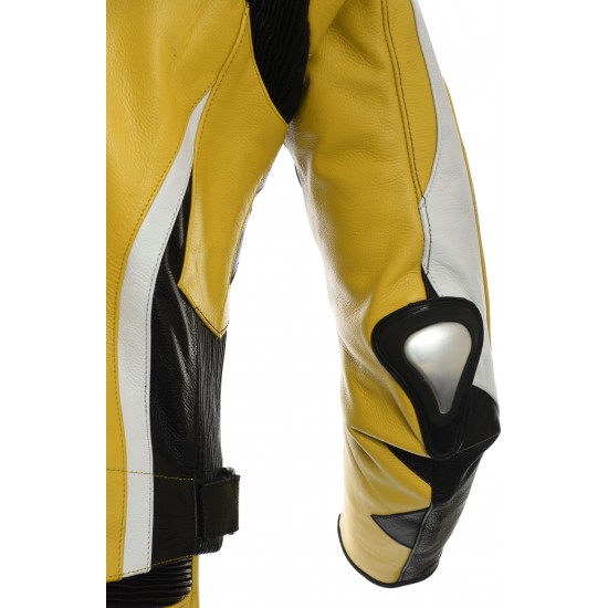 RTX Akira Yellow CE Leather Biker SUIT