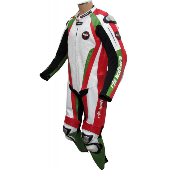RTX ITALIA Tri Colour Race Leathers